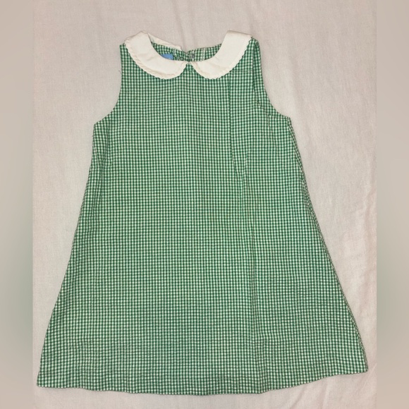 Green and white seersucker sundress - Picture 1 of 3